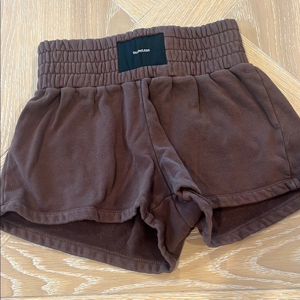 TALENTLESS High Waist Brown Women's Shorts